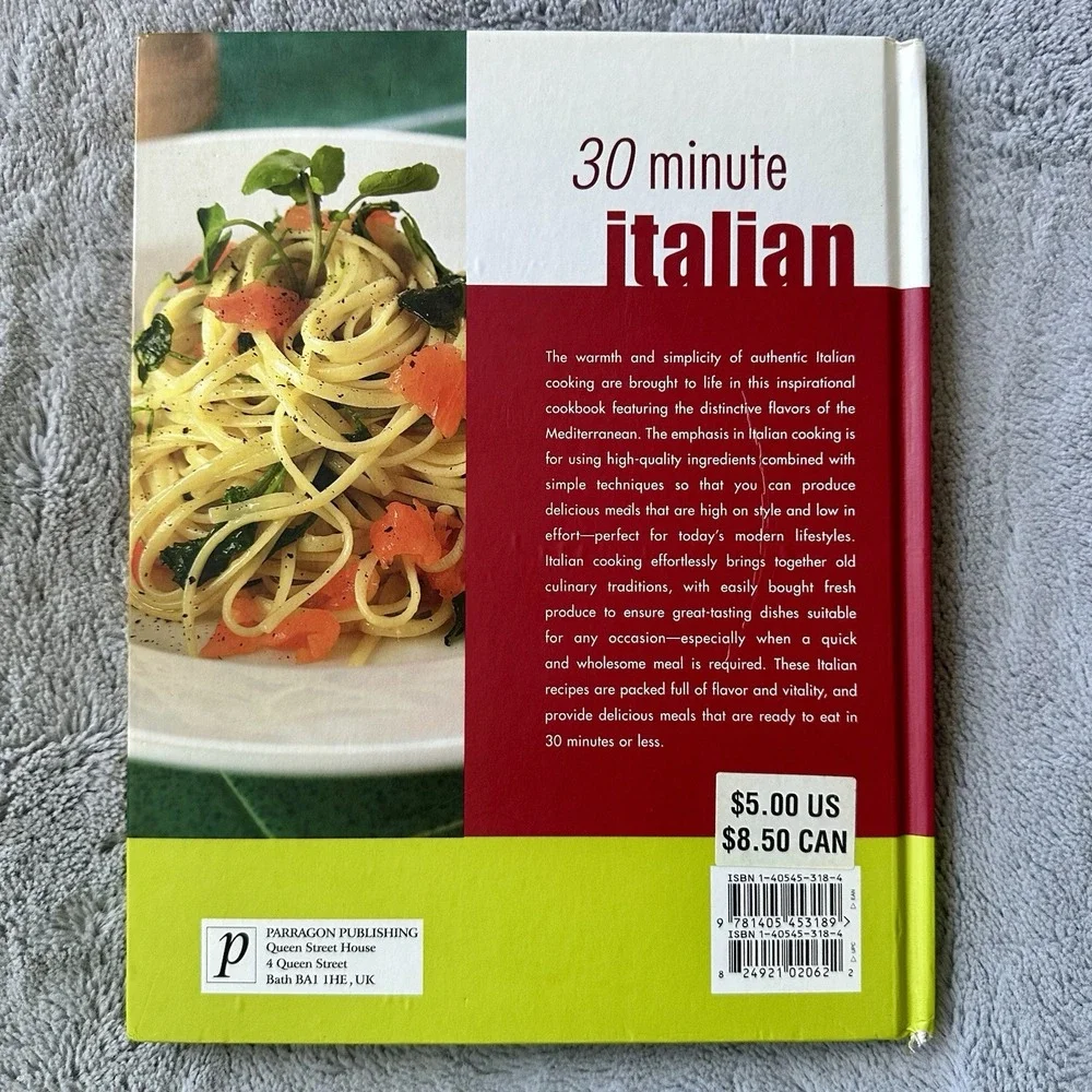 30 Minute Italian Hardcover‎ Cookbook